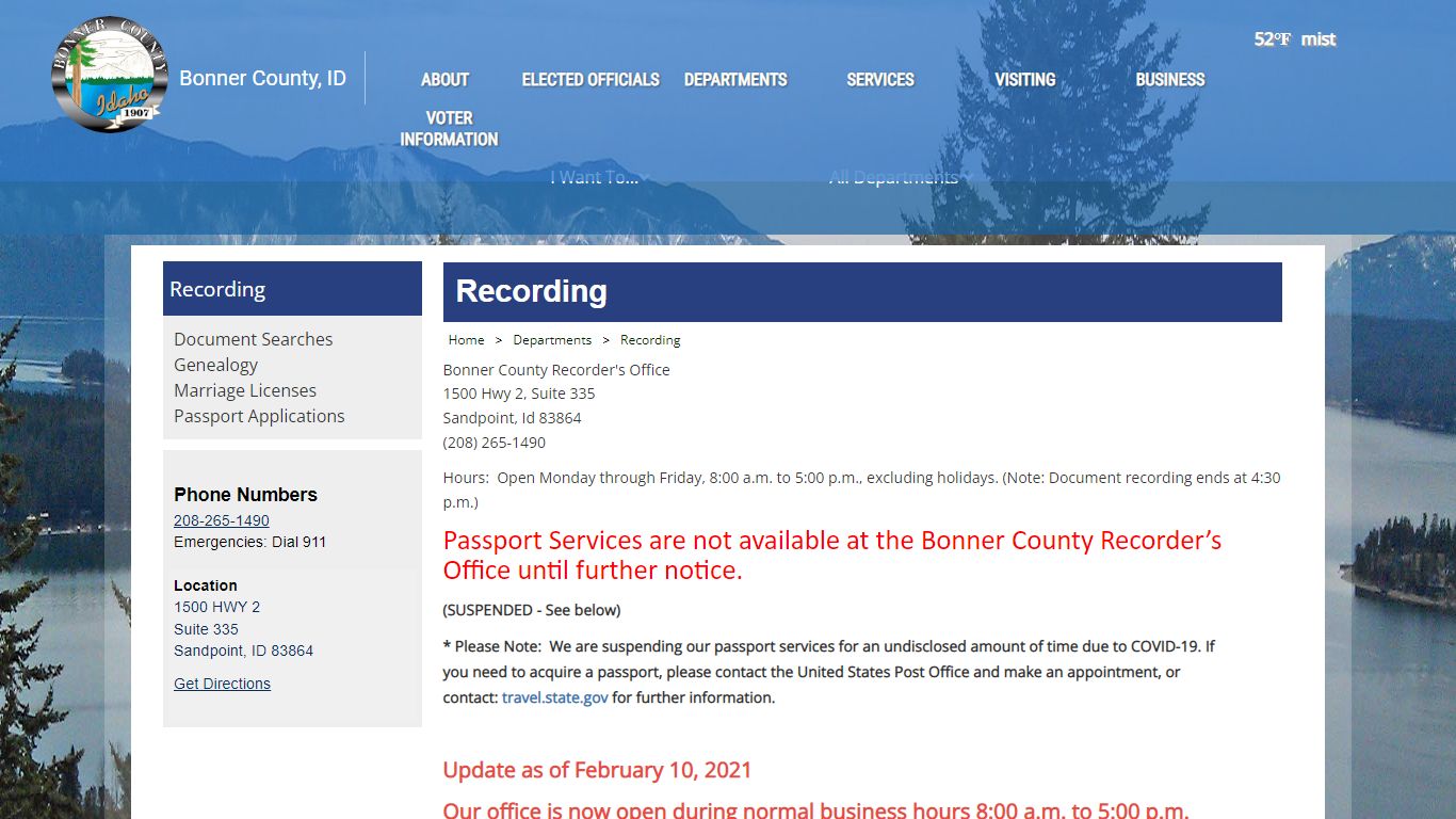 Bonner County - Recording