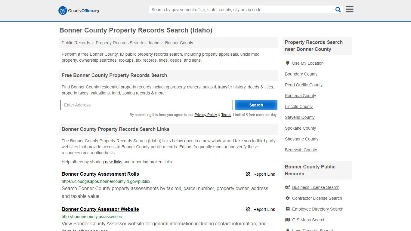Bonner County Property Records Search (Idaho) - County Office